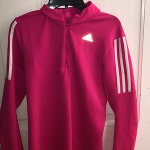 Adidas Hot Pink Quarter Zip-up Jacket